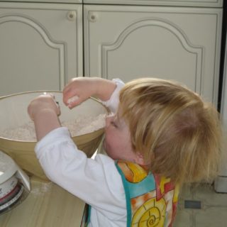 toddler baking