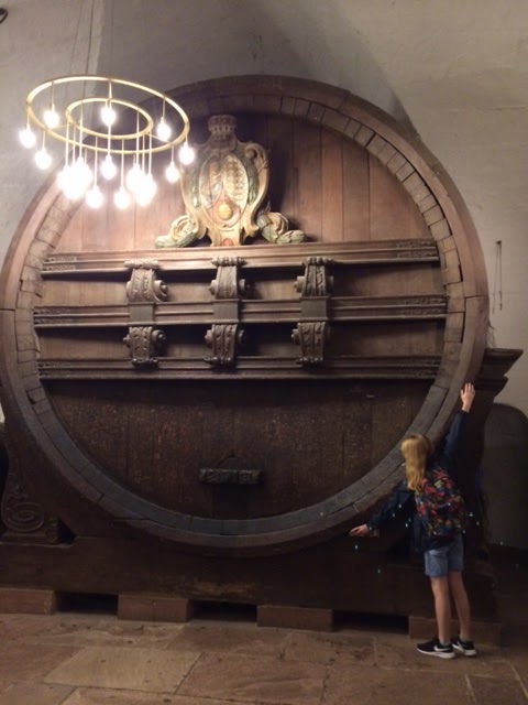 enormous wine barrel